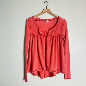Free People Kai Henley Thermal in Pink Coral